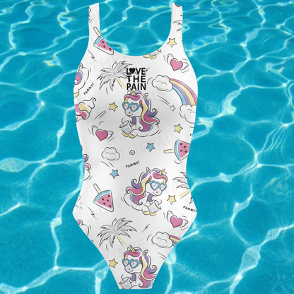 Unicorn One Piece Swimsuit Women Swimwear Bathing Suit Swim Suit Beach Wear Bodysuit