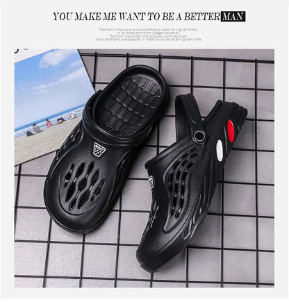 Men Sandals Light EVA Men's Casual Shoes Hole Shoes Clogs Home Garden Outdoor Male Beach Flat Slippers Big Size 49