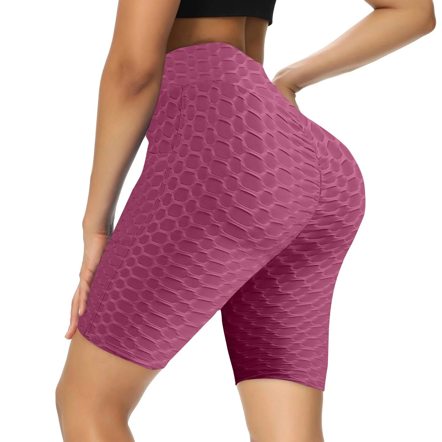Women's Capris Yoga Fitness Peaches Buttocks Bubble Sports Leggings With Pockets Pants for Women Women’s Yoga Pants
