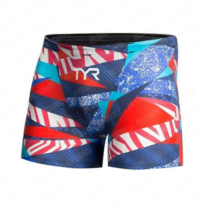 Men's Swim Jammer Athletic Training Swimsuit Shorts Swimming Trunks Jammer Swimwear Beach Tights Shorts Quick Dry Surf Pants