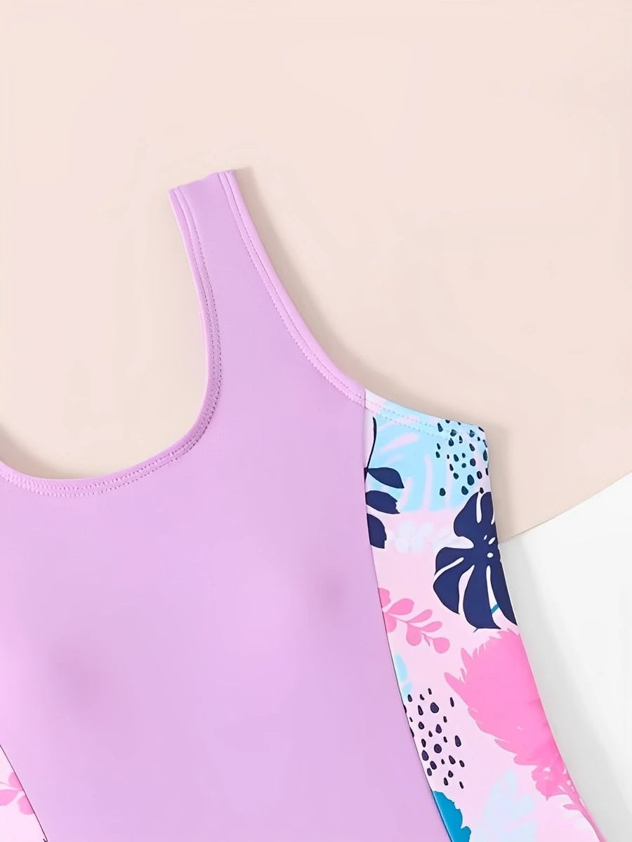 Girls Swimsuit One Pieces With Shorts Kids Swimwear Female Children's Bathers Bathing Swimming Swim Suit Summer Beachwear