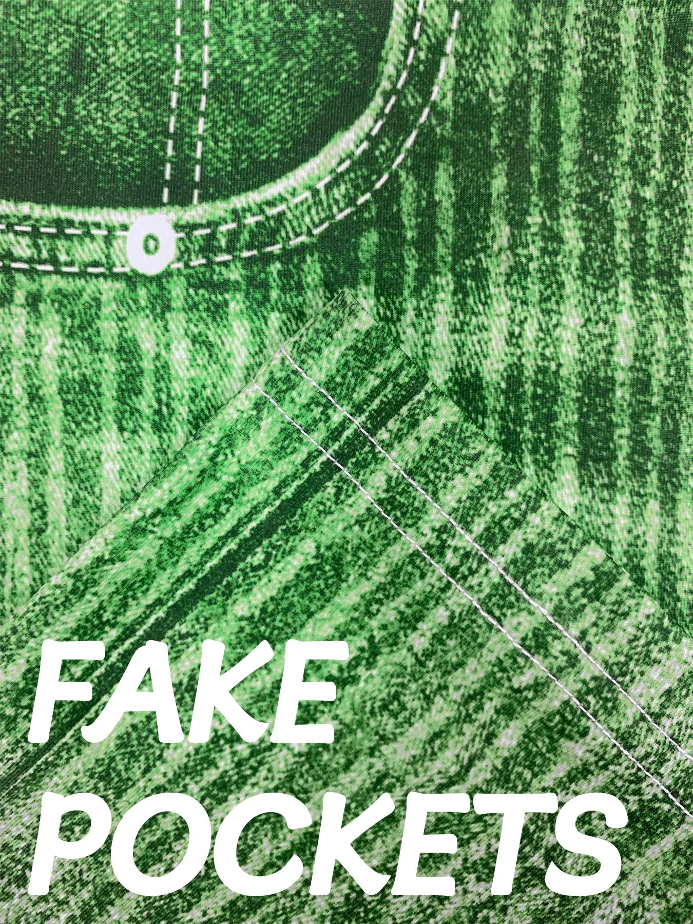 Plus size women's leggings with denim print and line pattern, showcasing a fashion-forward and casual high-stretch knitted pants