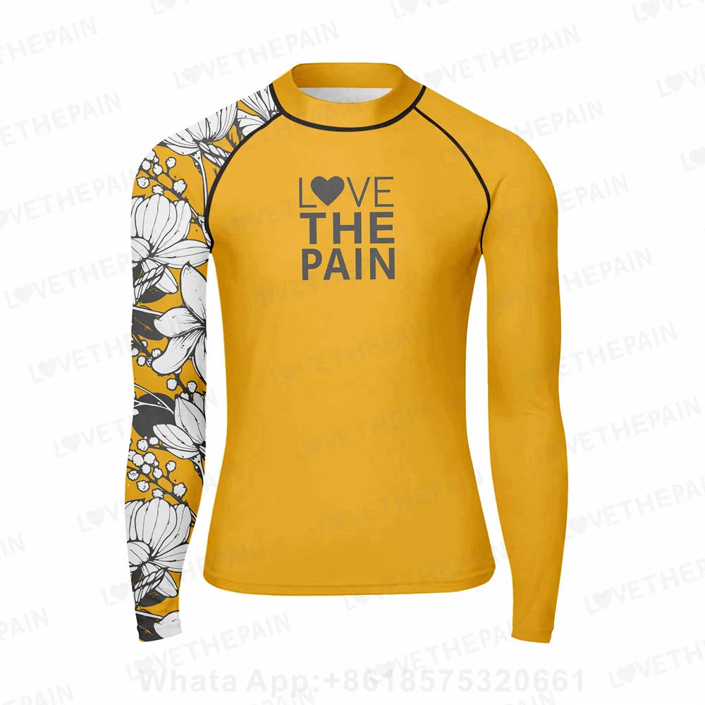 Men Long Sleeve Rash Guards Surf T-shirts UV Protection Swimsuit Surfing Diving Swimwear Swim Surf Beach Rash guard