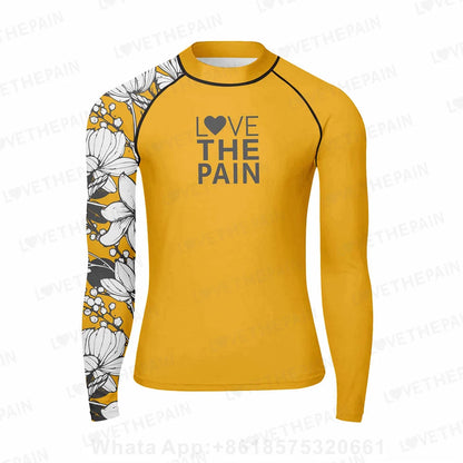 Men Long Sleeve Rash Guards Surf T-shirts UV Protection Swimsuit Surfing Diving Swimwear Swim Surf Beach Rash guard