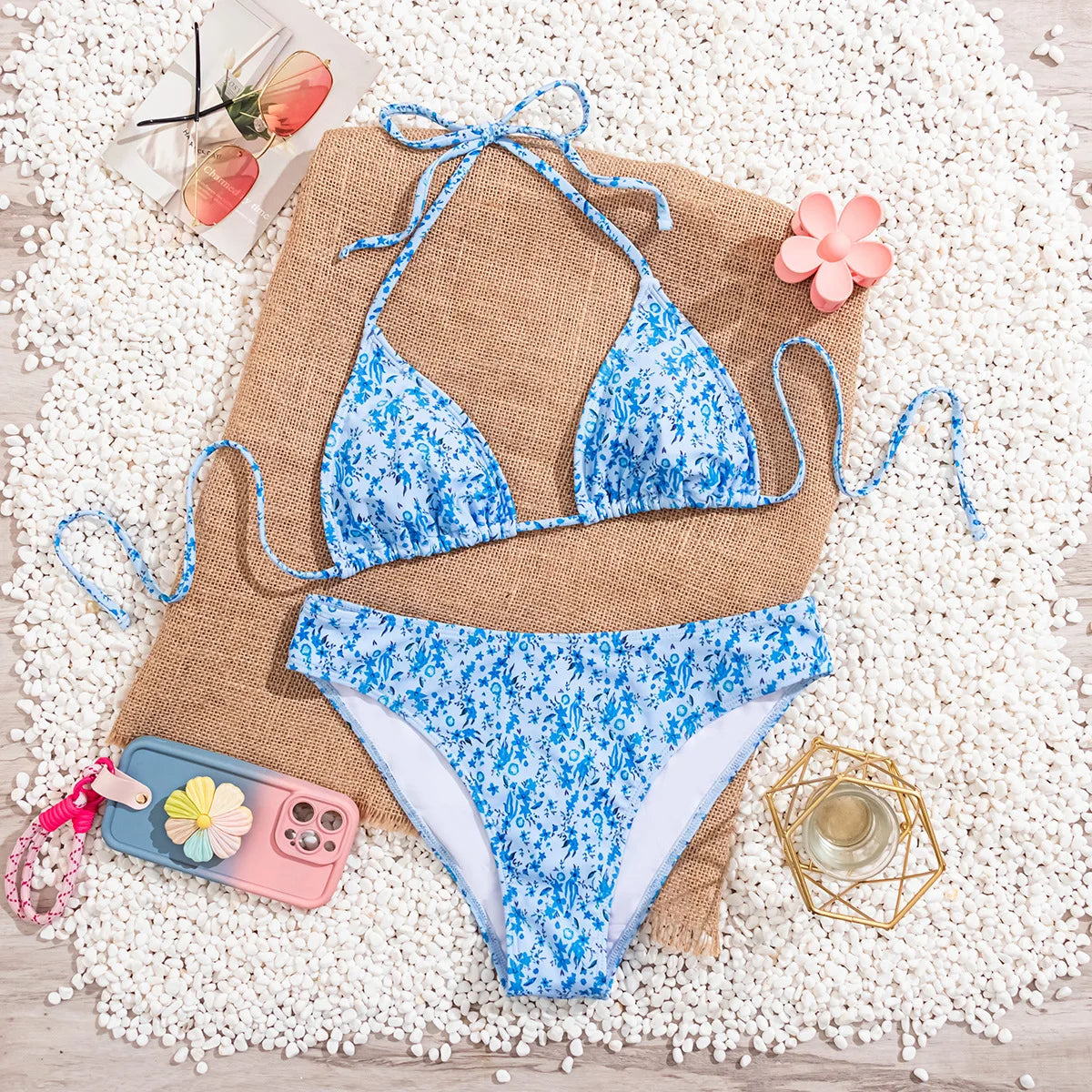 Bikini's Multi Color Choice Bathing Suit Women Dot Cheetah Print Split Swimsuit Backless Lace Up Beachwear Fashion Holiday Bikini Set Summer