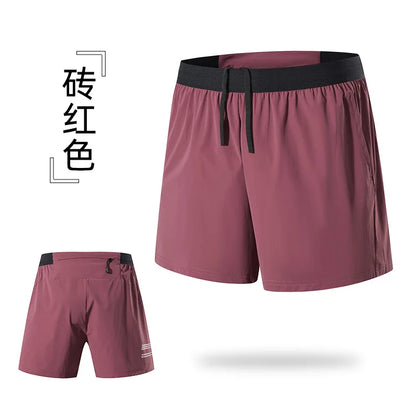 Mens Runnings Shorts Double Deck Fitness Shorts with Pocket 2 in 1 Sports Shorts Jogging Workout Clothes Gym Clothing Sportswear