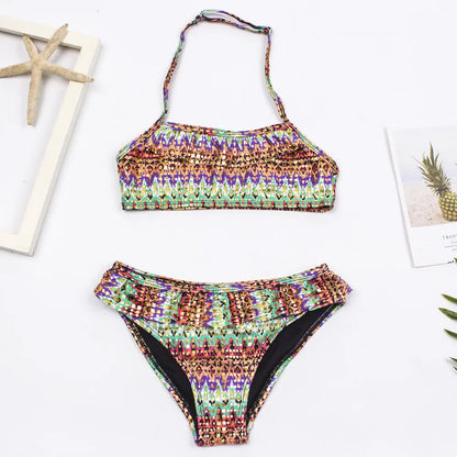 Multi Style Multi Colour Kids Girls Bikini Set 2025 New Print Girls Kids Swimwear Swimsuit Summer Children  Bathing Suit