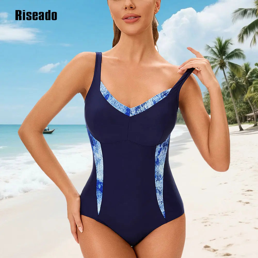 Women's Soft Cup Sporty Strap One Piece Swimwear- Women's One Piece Swimsuit with Comfort and Durability