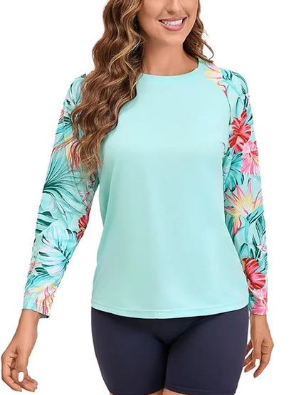 Women Long Sleeve Rashguard Swim Shirts Womens Swimwear Surf Rushguard Top Quality UV-Protection Rush Guard Tops