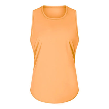Women Summer  Open-Back Yoga Vest for  Loose-Fit and Moisture-Wicking Sleeveless   Running Fitness Shirt