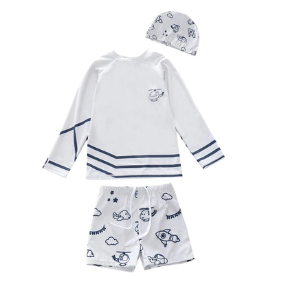 Boys Swimwear Long Sleeve Rash Guard Swimming Trunks for a Boy Toddler Printing Swimsuit Kids Anti UV Summer Beach Bath Clothes