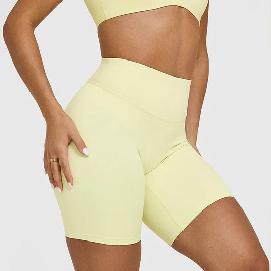 Women's yoga sport shorts with high waist, buttock-raising and tight fit pants for cycling, fitness and running