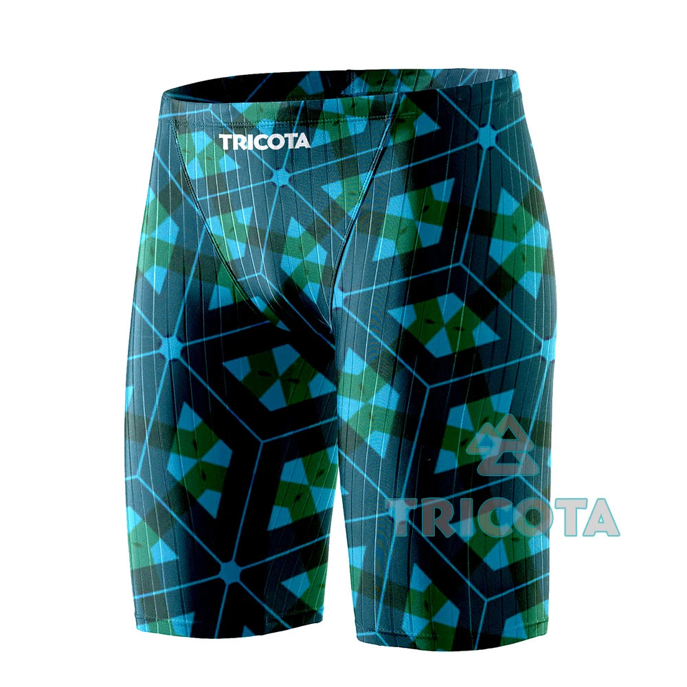 Swim Boxers Men's Jammer Swimwear Training Swim Trunks Beach Tight Swimming Shorts Swimsuits Pro Team Athletic Sports Surfing Diving Shorts