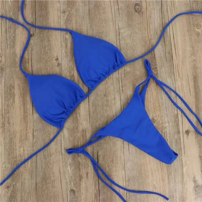 Summer Swimsuit Women Bikini Set Push-up Padded Bra Thong Two Pieces Swimwear Beachwear Bathing Suit female swimsuits