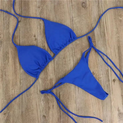 Summer Swimsuit Women Bikini Set Push-up Padded Bra Thong Two Pieces Swimwear Beachwear Bathing Suit female swimsuits