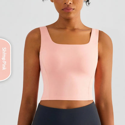 Women Shock-proof Sports Bra Running Breathable Fix-cup Yoga Vest Gym Clothing Fitness Bra