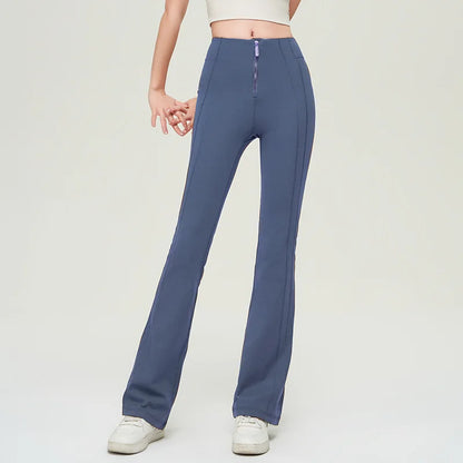 Bell Bottoms Yoga Pants Front Zip Bootcut Yoga Leggings Gym Pant Butt Lifting Yoga Legging Flare Leggings Zipper