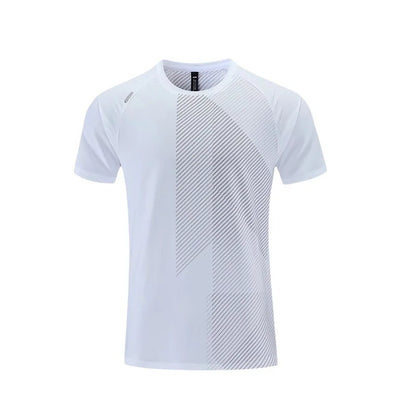 Mermaid Curve Summer Men's Short-sleeved Sports T-shirt Quick-drying Clothes Loose Casual Wear Running Top Fitness Clothes