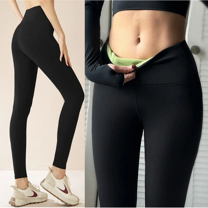 Aiithuug Winter Gym Legging Fitness Fleece Warm Yoga Leggings Workout Running Legging Jogging Pants Brushed Velvet Sports Tights