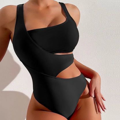 3 Panel Beach Swimwear Women One Piece Swimsuit Bathers