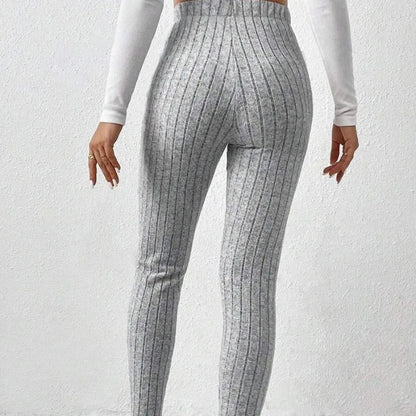 Women Striped Leggings Fitness Elastic Yoga Leggings High Waist Butt Lift Gym Training Tights Fashion Thread Slim Trousers