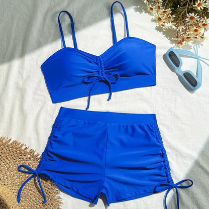 Summer Swimsuits Tankini Sets Female Swimwear Push Up For Beach Wear Two-Piece Bathing Suits Pool Women's Swimming Suit