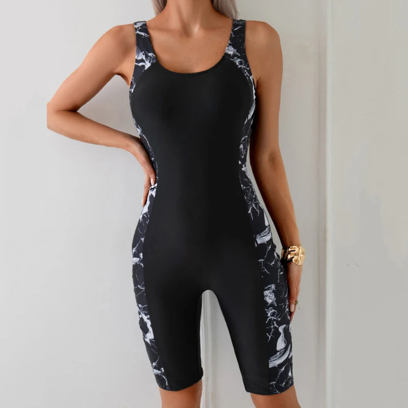 Long Pants One Piece Swimsuits Closed Women's Swimwear Push Up For Swimming Wear Body Bathing Suits Beachwear Pool Bather
