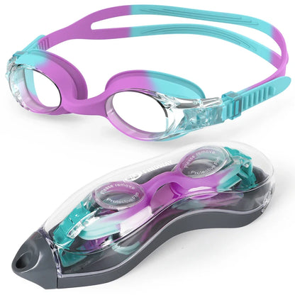 Findway Child Swimming Glasses Upgrade Waterproof Anti Fog UV  Professional Diving Swimming Glasses Eyewear Kids for Age 3-10