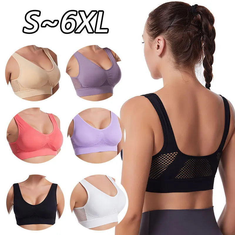 Bras For Women Seamless Bra With Pads Big Size 4XL 5XL 6XL Bralette Push Up Brassiere Bra Wireless Sport Bra Gym Top Underwear