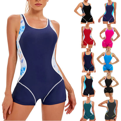 Patchwork Sport One Piece Swimsuit Plus Size Swimwear Women Professional Sport Bathing Suit Surfing Swimsuits Swimming Suit