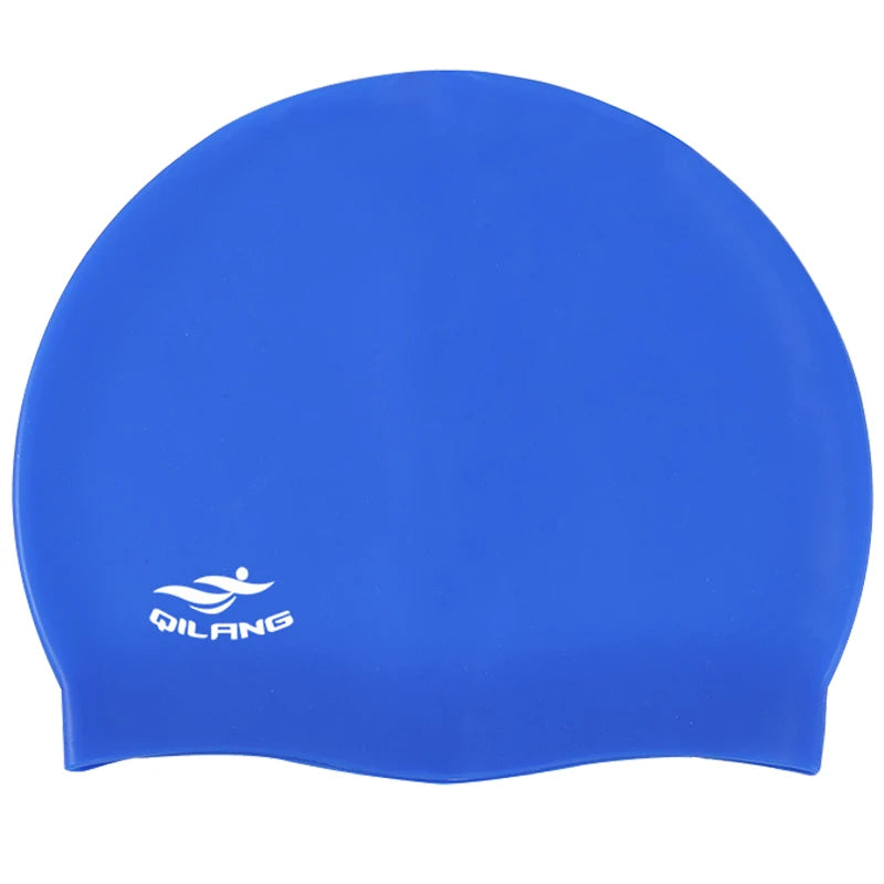 Waterproof Silicone Swim Caps Women Men High Elastic Flexible Protect Ears Hair Swimming Pool Hat for Adults Children Girls Boys