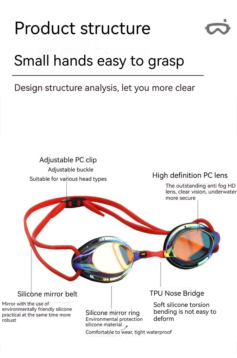 Water Sports Racing Anti-Fog Waterproof High-Definition Swimming Goggles Men'S And Women'S Swimming Goggles Swimming Supplies