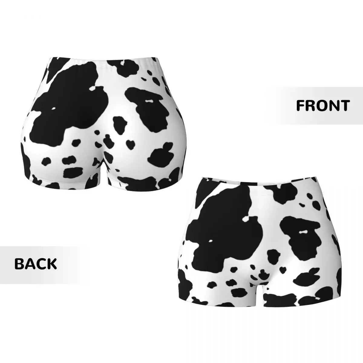 Color Pattern Black And White Pattern Yoga Shorts