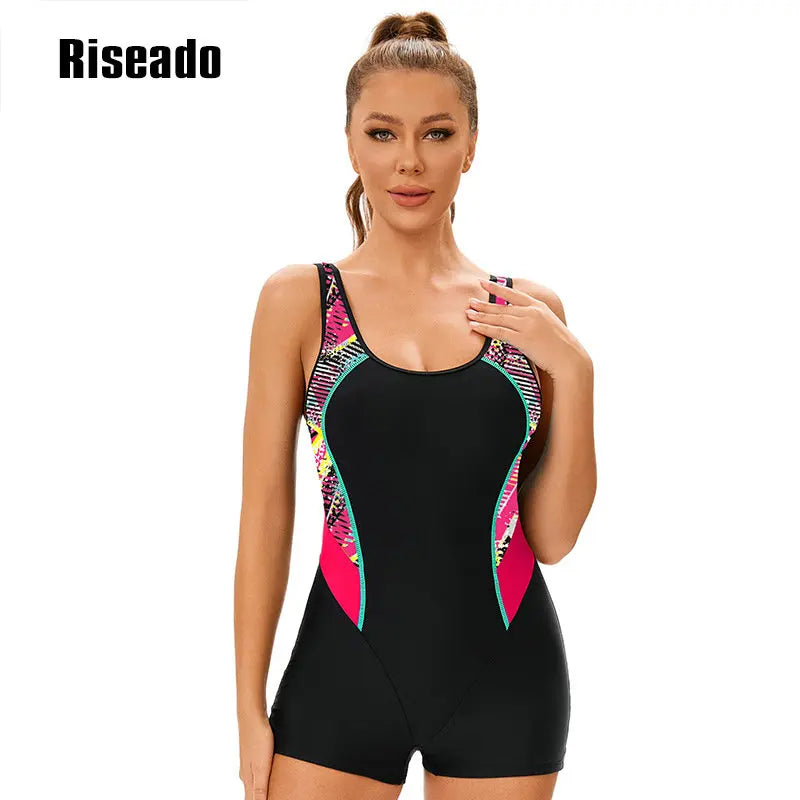 Women's One Piece Slimming Swimwear Beach Bathing Suit Indoor Pool Korea Swimsuit