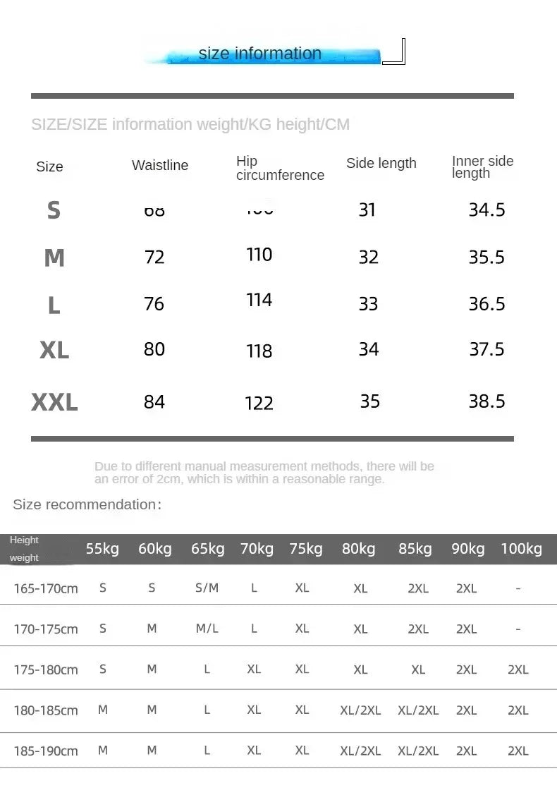 Summer 2 in 1 Jogging Clothing Gym Marathon Running Fitness Beach Shorts Men Sportswear Double-deck Training Sport Shorts Pant