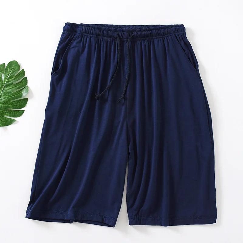 Plus Size 7XL 8XL Casual Sleep Shorts for Men Casual Modal Men's Pajamas Shorts Summer Soft Five Points Cotton Beach Shorts Male