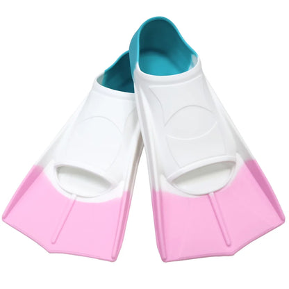 Silicone Swimming Flippers Snorkel Fins Short Frog Shoes Professional Training Breaststroke Scuba Diving Snorkel Men Women