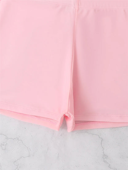 Cross Strap Swimsuit Women Solid 2 Pieces Swimsuit Beach Dress Swimwear Female Bathing Swimming Suit Beachwear Lady Summer