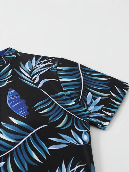 Summer Three Pieces Print Bodysuit Swimwear With Short Pants & Cover Up Beach Skirt Female Bathing Suits Pool Swimming Swimwear