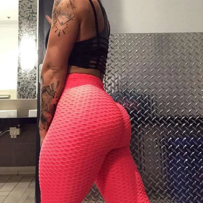 Women High Waist Bubble Leggings Seamless Yoga Leggings Multi Colour Choices