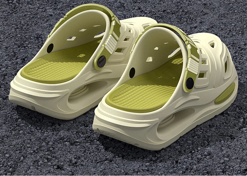 Men's and Women's Cave Shoes Fashion Breathable Sandals with Removable Insoles Non-slip Cushioned Thickened Soft Slippers