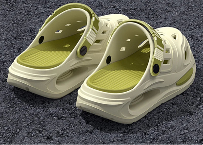 Men's and Women's Cave Shoes Fashion Breathable Sandals with Removable Insoles Non-slip Cushioned Thickened Soft Slippers