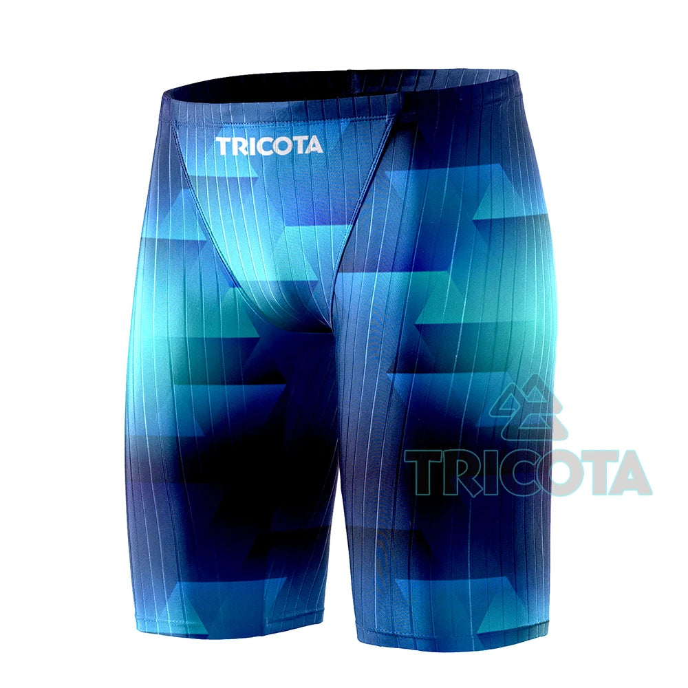 Swim Boxer Summer Men Swimwear Durable Athletic Training Swim Shorts Beach Trunks Breathable Jammer Swimming Trunks Tight Surfing Shorts