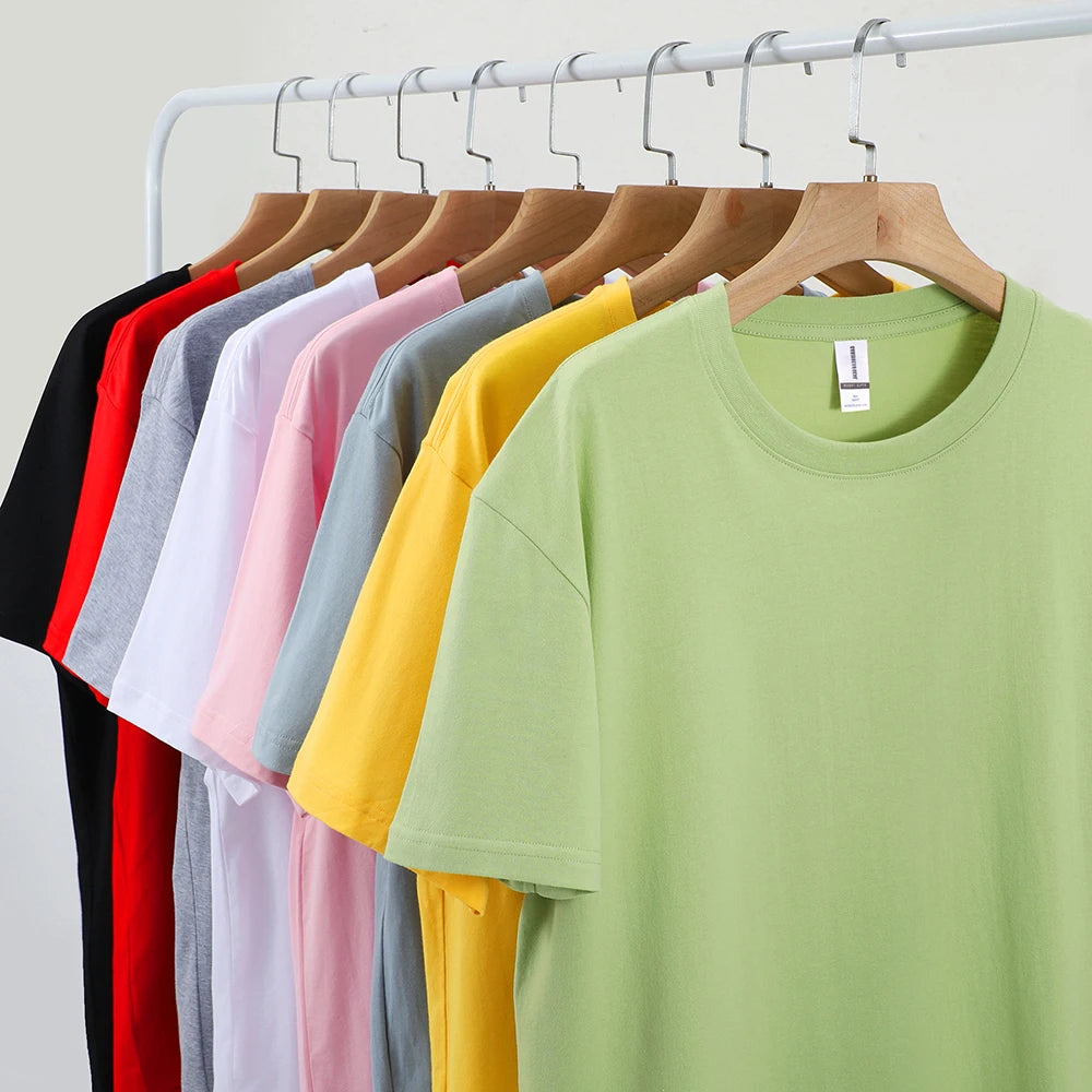 Plus Cotton Solid T-shirts Women Sporty Short Sleeve Tees Fashion Casual White Black Clothing Loose O-Neck Female Summer Tops