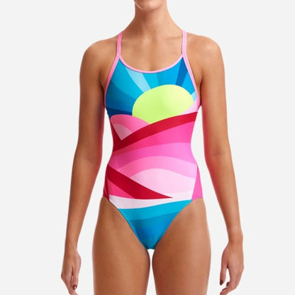 Women Swimsuit Triathlon Back One-piece Suit Swimwear Wear Functional Training Swimsuit Sports Swimming Bathers