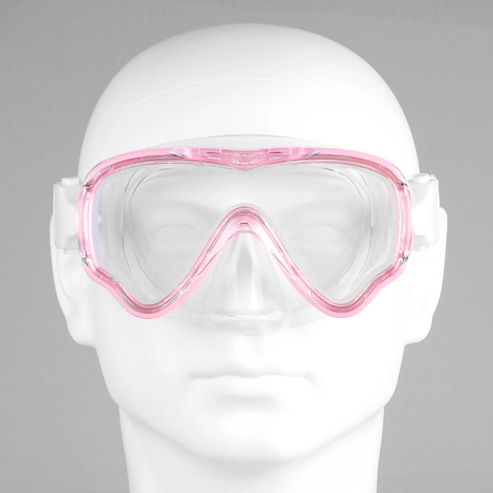 Professional Big Frame Kids Swimming Goggles with Nose Cover Anti Fog Wide View Swimming Gear for Boys Girls Children Glasses