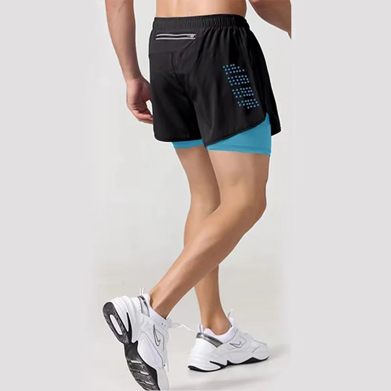 Multi Colours Available  Sport Shorts Men Sportswear Double-deck Training Short Pant Summer 2 In 1 Beach Homme Clothing Jogging Gym Running Shorts