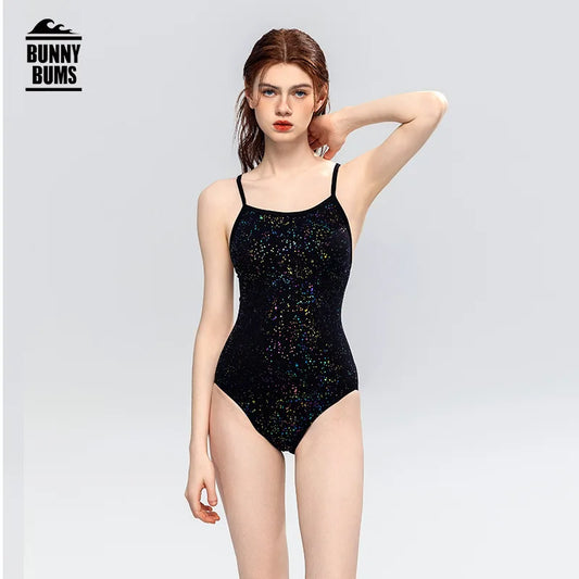 One Piece Swimsuit Women racing professional training Swimwear Swimsuit for Women Shiny Bathers