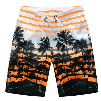 Coconut Tree Mens Swimwear Beach Shorts Surf Board Shorts Sportwear Pant Boy Short Swimsuit Summer Briefs Swimming Trunks