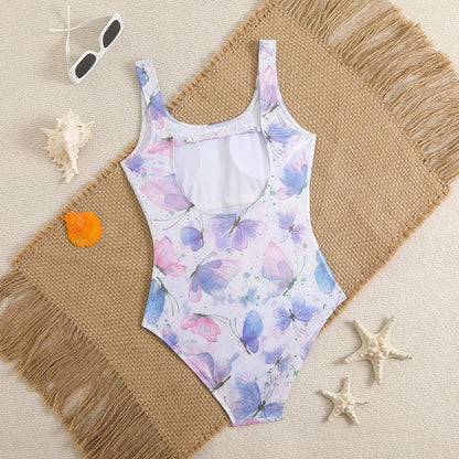 Mermaid Scales Print Bodysuit One Piece Swimsuit Women Swimwear Racing Sports Bathing Suit Woman Monokini Beach Wear